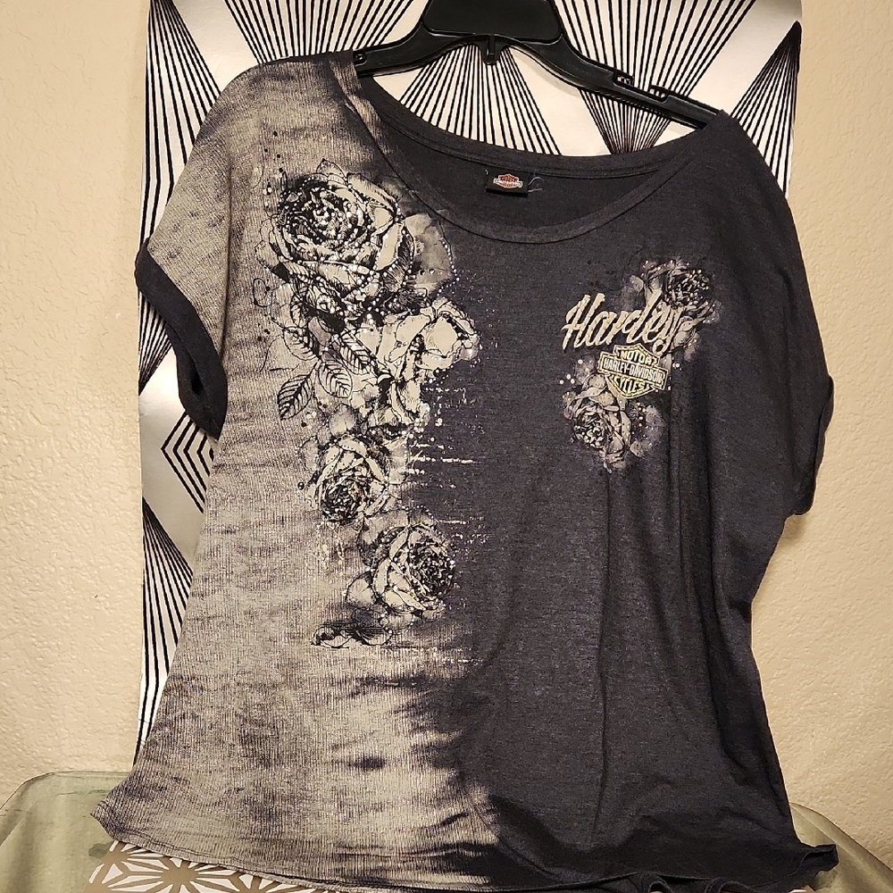 Harley-Davidson Gray Relaxed Graphic Tee